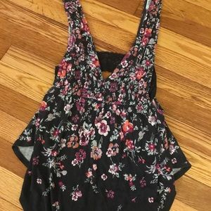 Floral tank top shirt